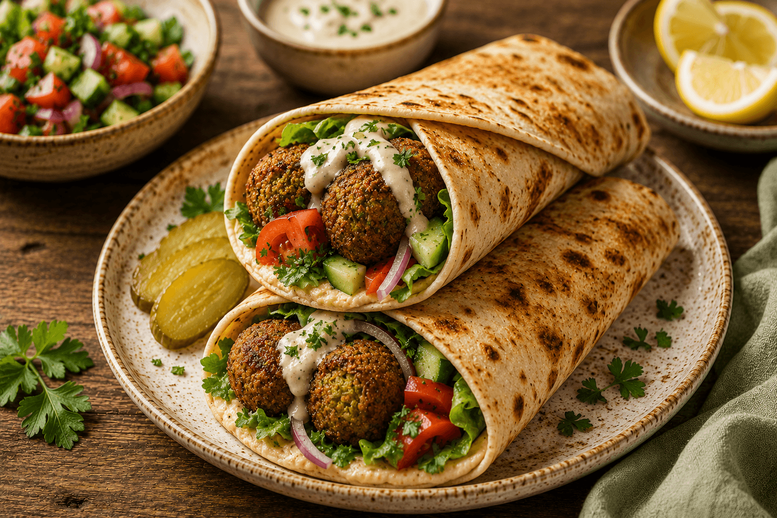 Mediterranean Falafel Wrap